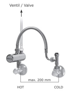 mieszacz termostatyczny -zestaw 3/8"
